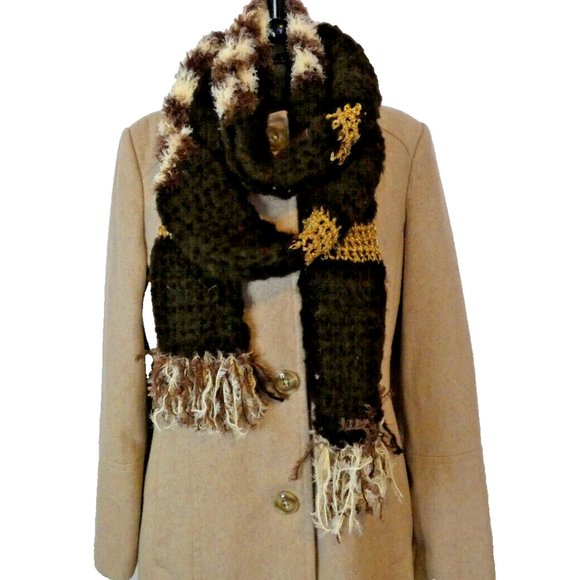 OOAK Scarf 105x5 Extra Long Unique Handmade Crochet Knit Men Women Winter NWT - Picture 2 of 10